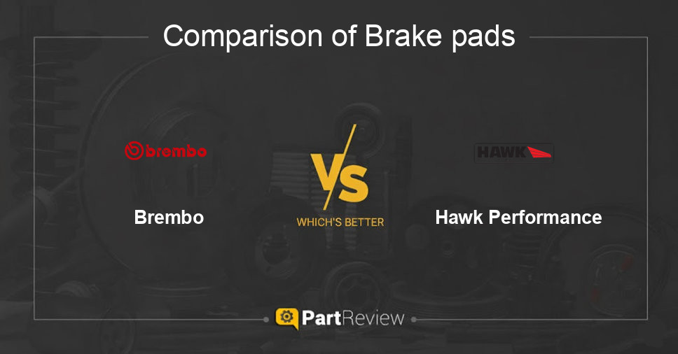 Comparison of brake pads Brembo and Hawk Performance
