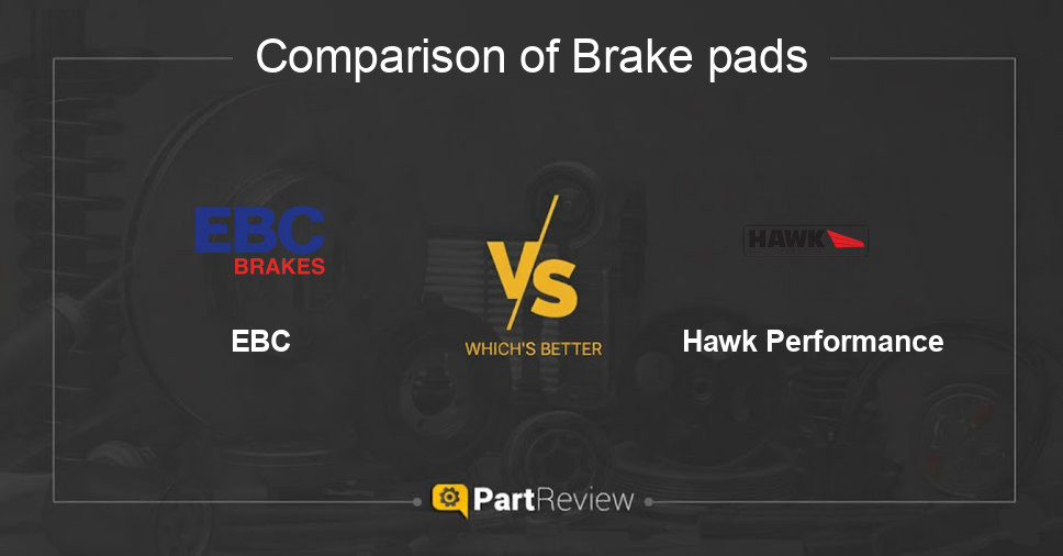 Comparison of brake pads EBC and Hawk Performance