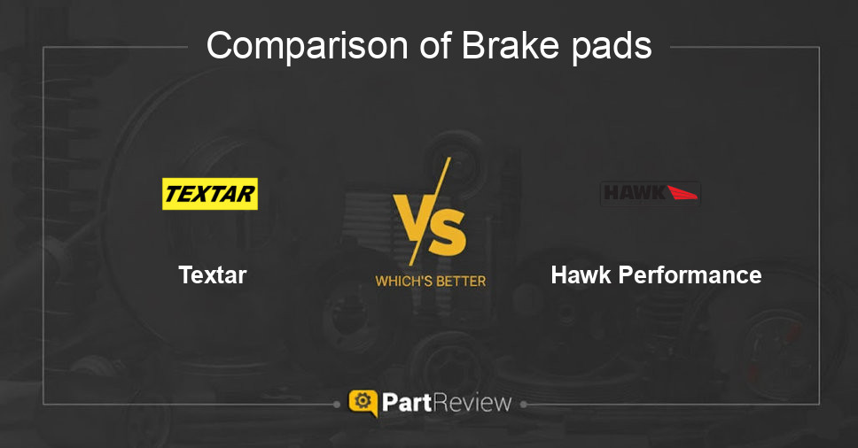 Comparison of brake pads Textar and Hawk Performance