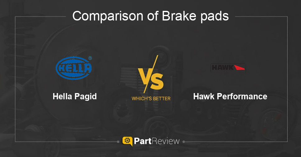Comparison of brake pads Hella Pagid and Hawk Performance