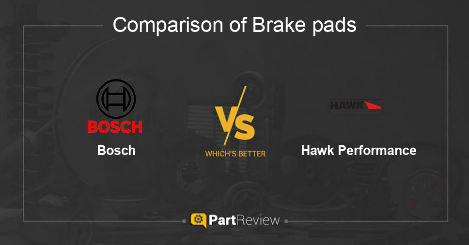 Comparison of brake pads Bosch and Hawk Performance