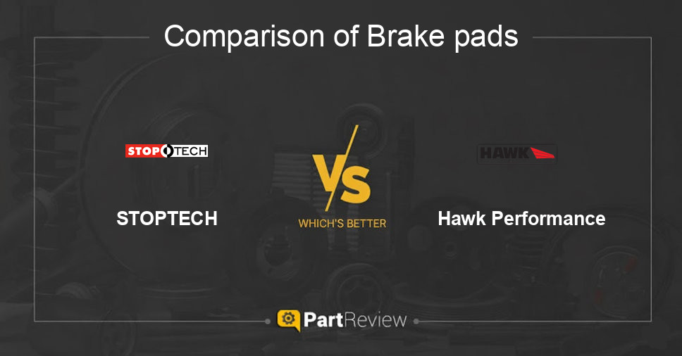 Comparison of brake pads STOPTECH and Hawk Performance