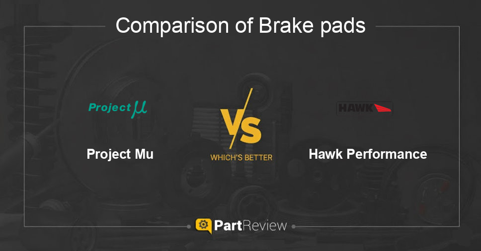 Comparison of brake pads Project Mu and Hawk Performance