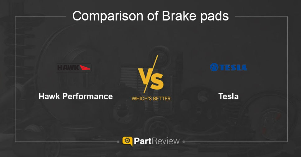 Comparison of brake pads Hawk Performance and Tesla