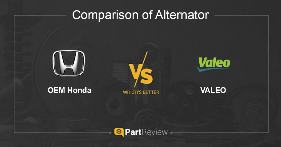 Comparison of alternator OEM Honda and VALEO