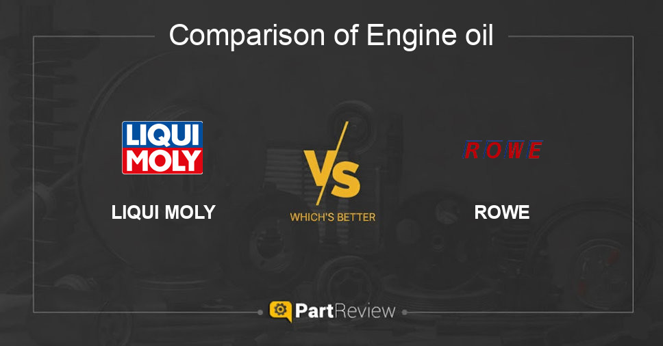Comparison of engine oil LIQUI MOLY and ROWE