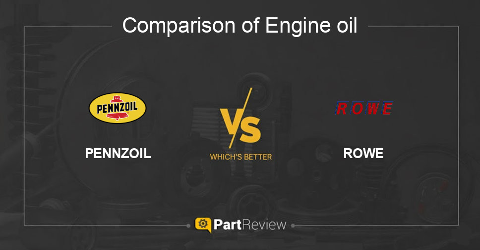 Comparison of engine oil PENNZOIL and ROWE