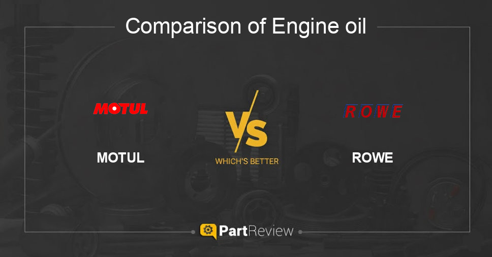 Comparison of engine oil MOTUL and ROWE