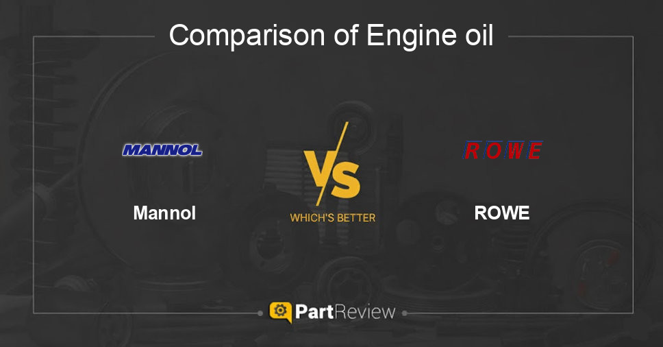 Comparison of engine oil Mannol and ROWE