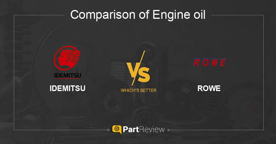 Comparison of engine oil IDEMITSU and ROWE