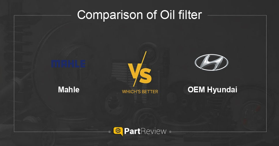 Comparison of oil filter Mahle and OEM Hyundai
