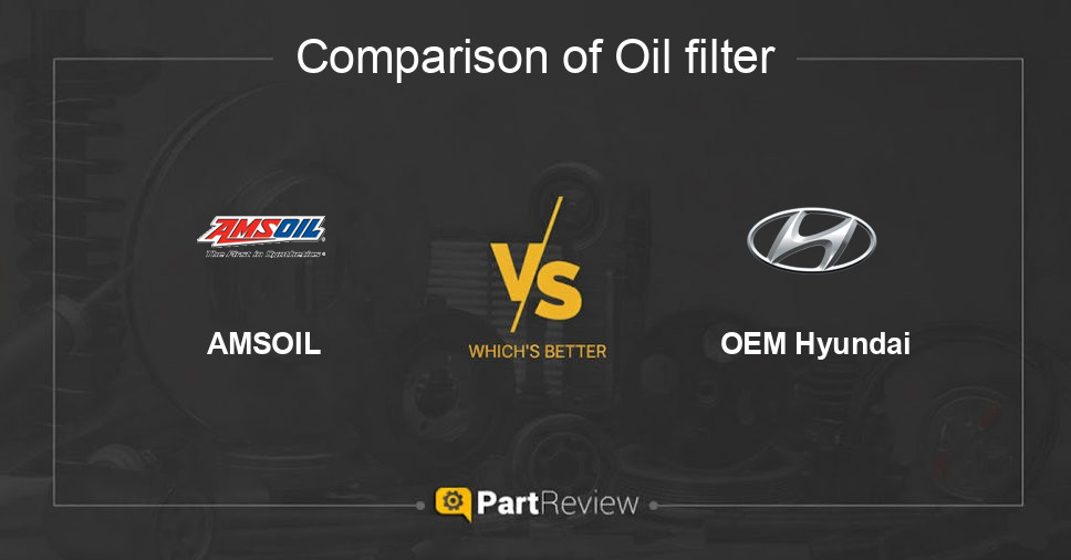 Comparison of oil filter AMSOIL and OEM Hyundai