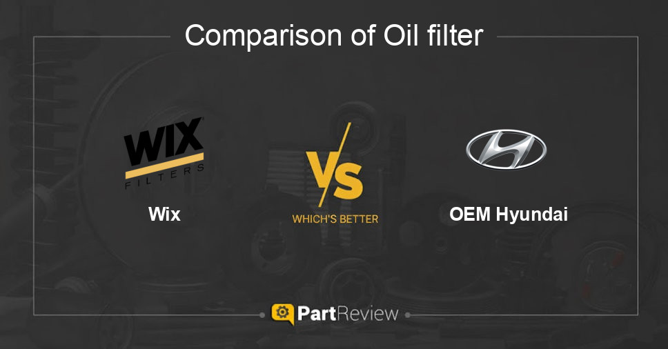 Comparison of oil filter Wix and OEM Hyundai
