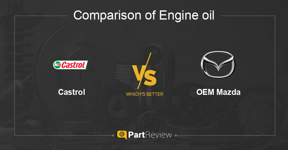 Comparison of engine oil Castrol and OEM Mazda