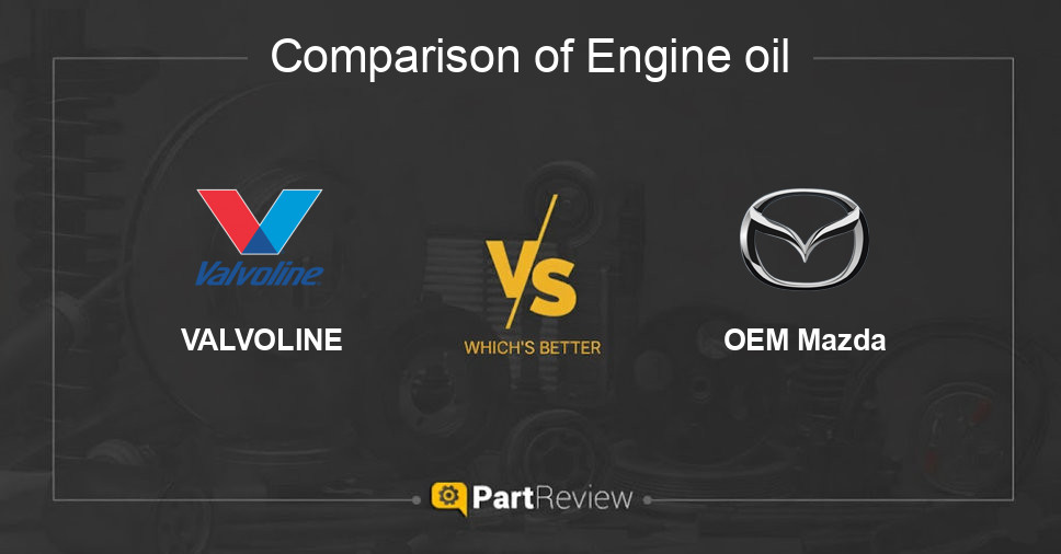 Comparison of engine oil VALVOLINE and OEM Mazda