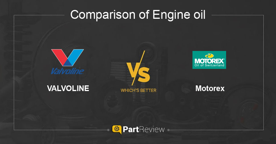 Comparison of engine oil VALVOLINE and Motorex