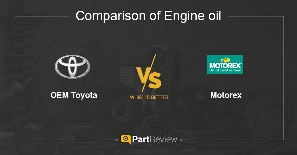 Comparison of engine oil OEM Toyota and Motorex