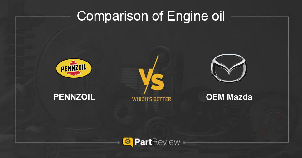 Comparison of engine oil PENNZOIL and OEM Mazda