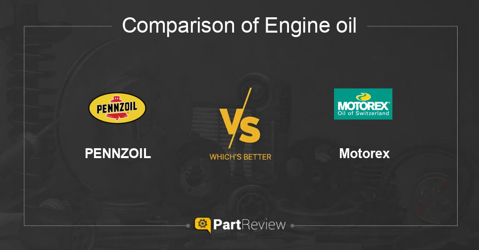 Comparison of engine oil PENNZOIL and Motorex