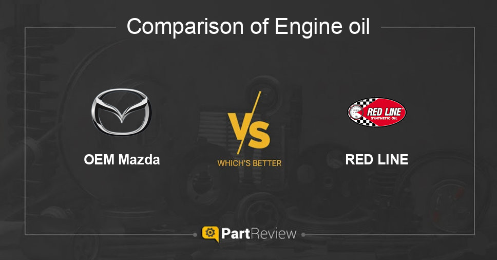 Comparison of engine oil OEM Mazda and RED LINE