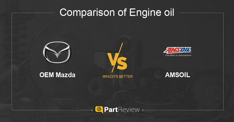 Comparison of engine oil OEM Mazda and AMSOIL