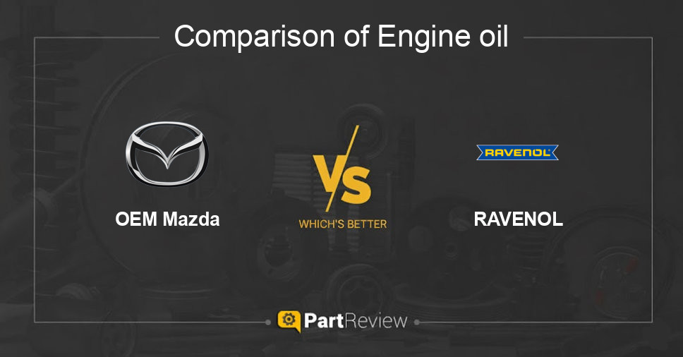 Comparison of engine oil OEM Mazda and RAVENOL