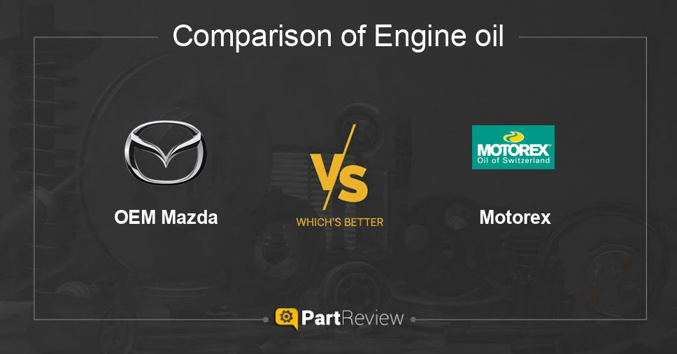 Comparison of engine oil OEM Mazda and Motorex