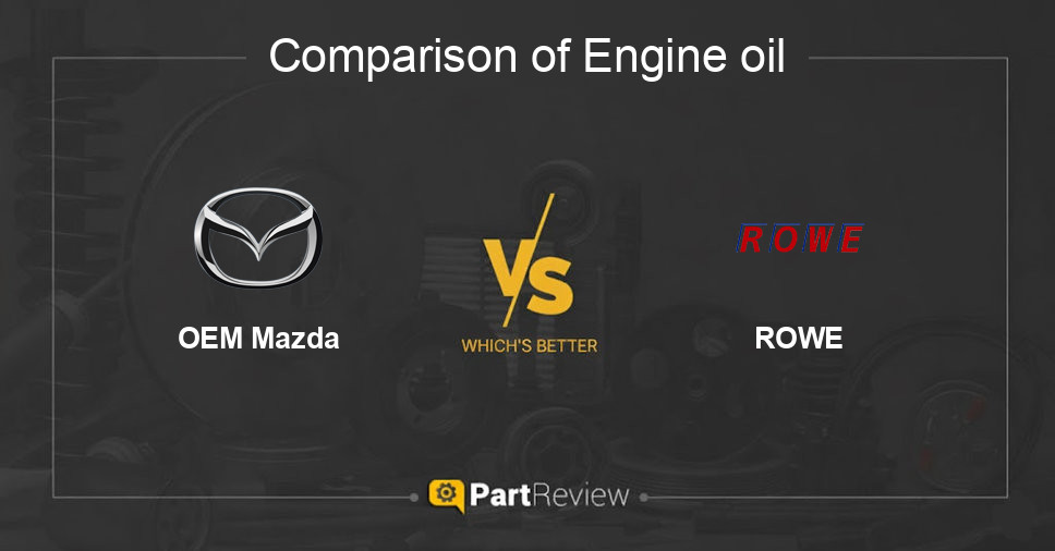Comparison of engine oil OEM Mazda and ROWE