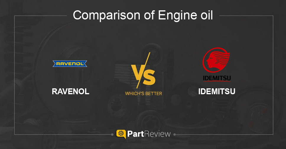 Comparison of engine oil RAVENOL and IDEMITSU