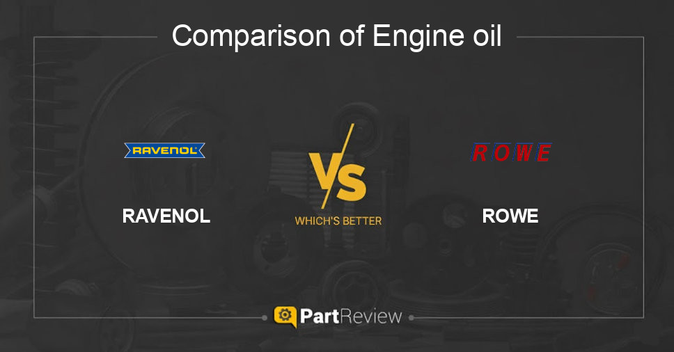 Comparison of engine oil RAVENOL and ROWE