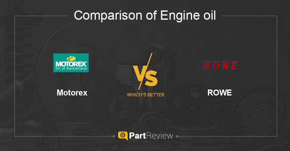 Comparison of engine oil Motorex and ROWE