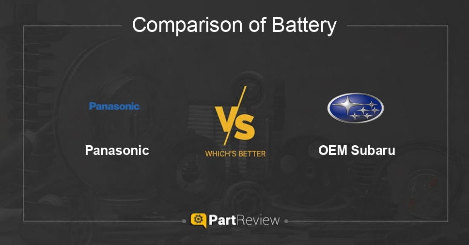 Comparison of battery Panasonic and OEM Subaru
