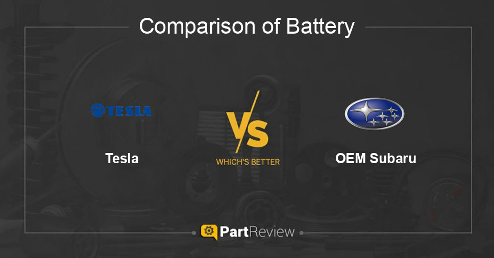 Comparison of battery Tesla and OEM Subaru