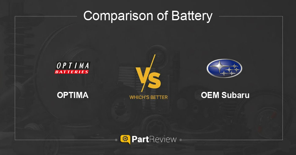 Comparison of battery OPTIMA and OEM Subaru