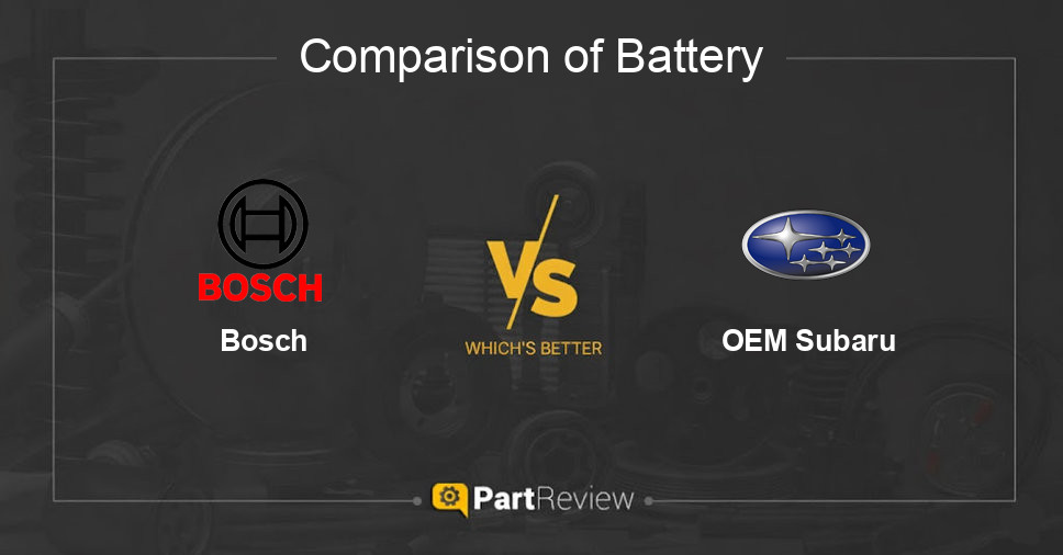 Comparison of battery Bosch and OEM Subaru