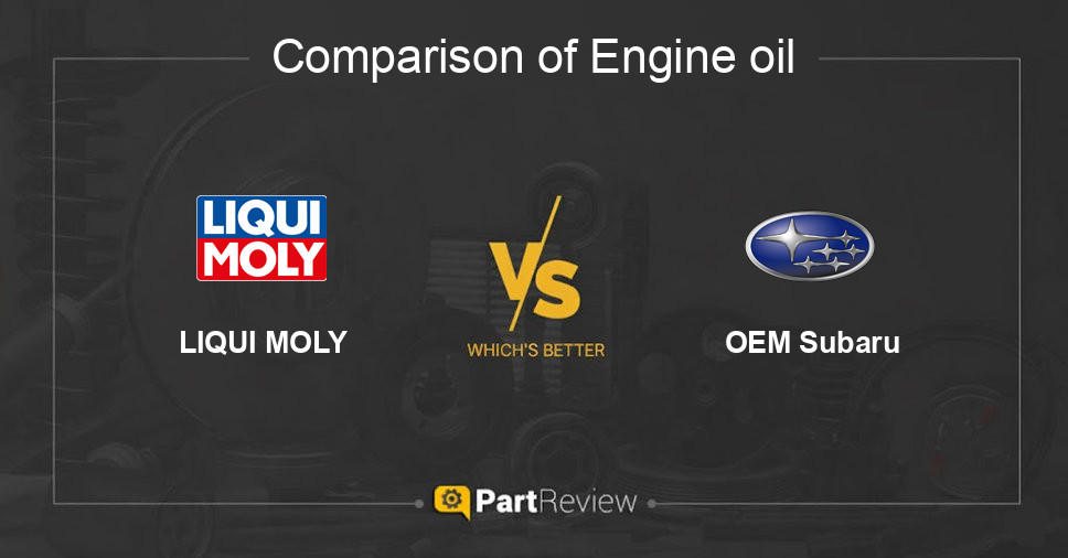 Comparison of engine oil LIQUI MOLY and OEM Subaru