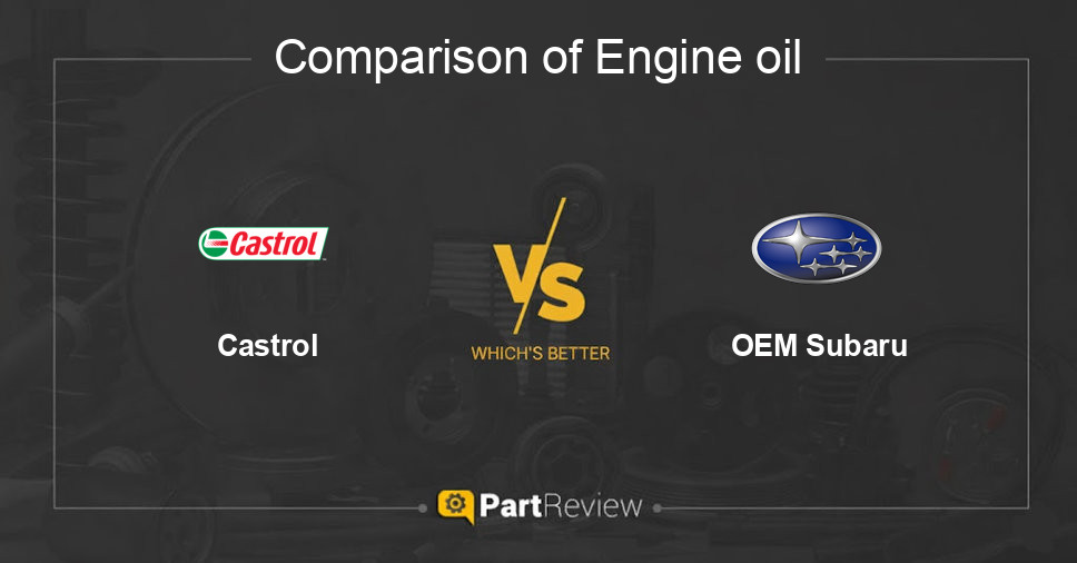 Comparison of engine oil Castrol and OEM Subaru