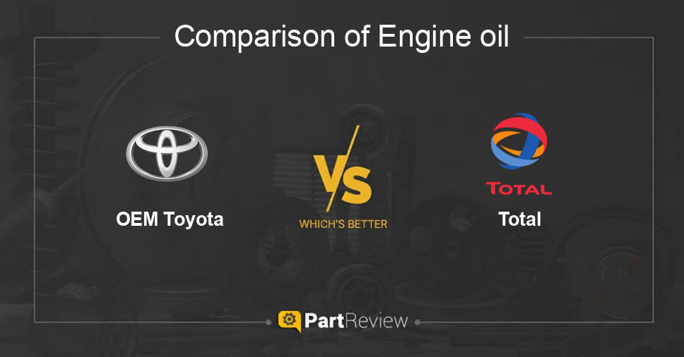 Comparison of engine oil OEM Toyota and Total