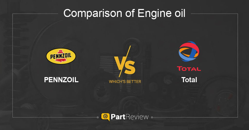 Comparison of engine oil PENNZOIL and Total