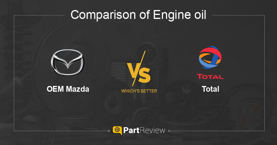 Comparison of engine oil OEM Mazda and Total