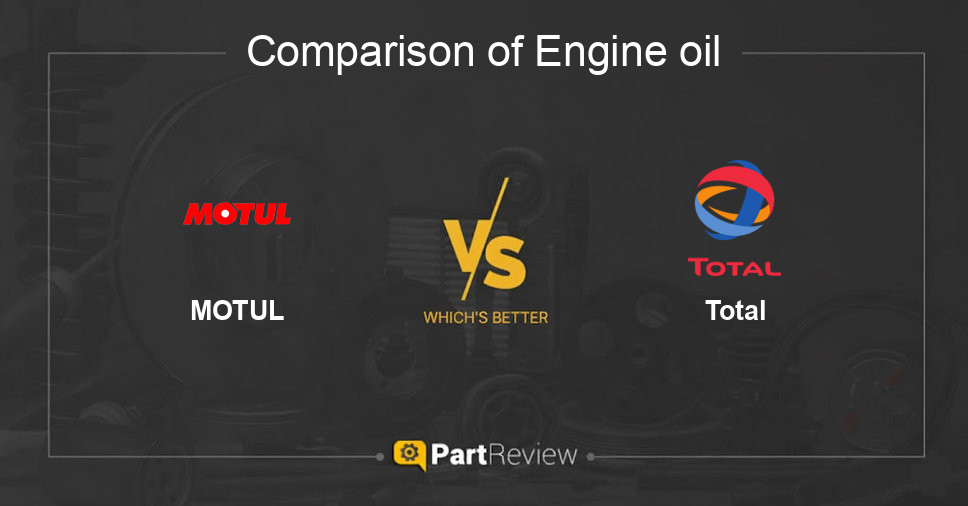 Comparison of engine oil MOTUL and Total