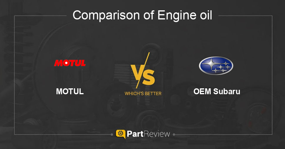 Comparison of engine oil MOTUL and OEM Subaru
