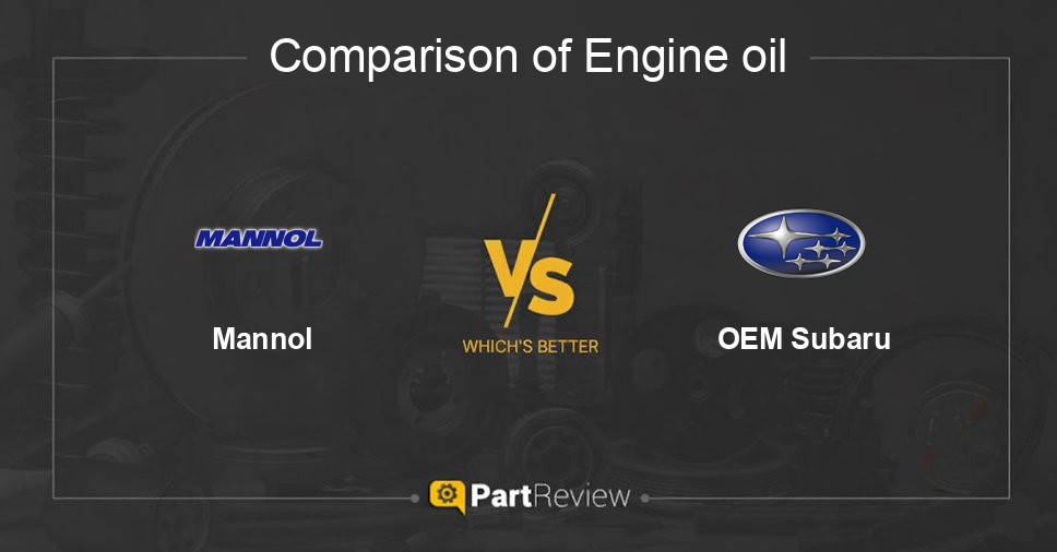 Comparison of engine oil Mannol and OEM Subaru