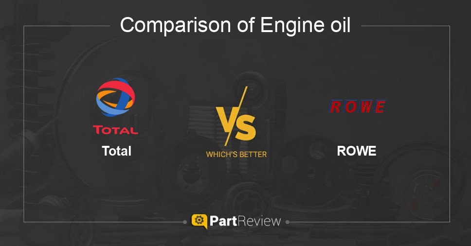 Comparison of engine oil Total and ROWE