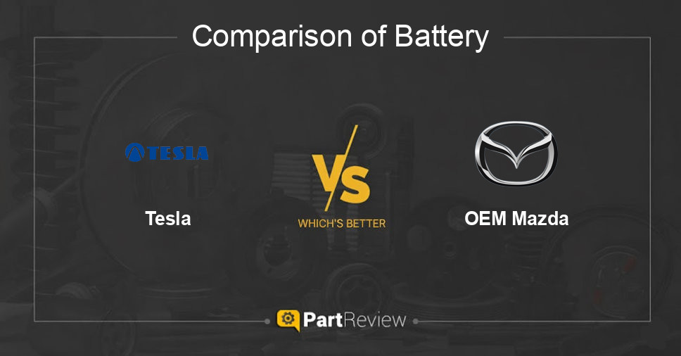 Comparison of battery Tesla and OEM Mazda
