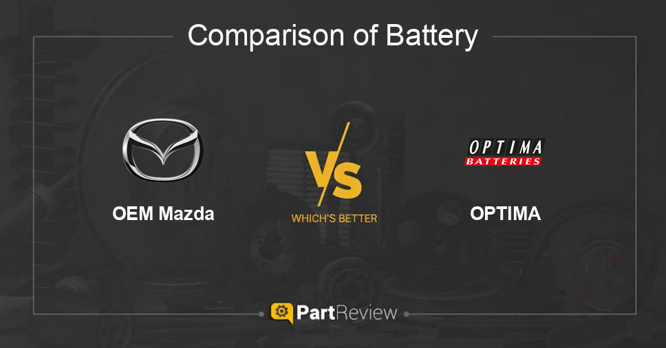 Comparison of battery OEM Mazda and OPTIMA