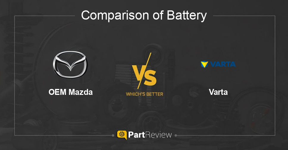 Comparison of battery OEM Mazda and Varta