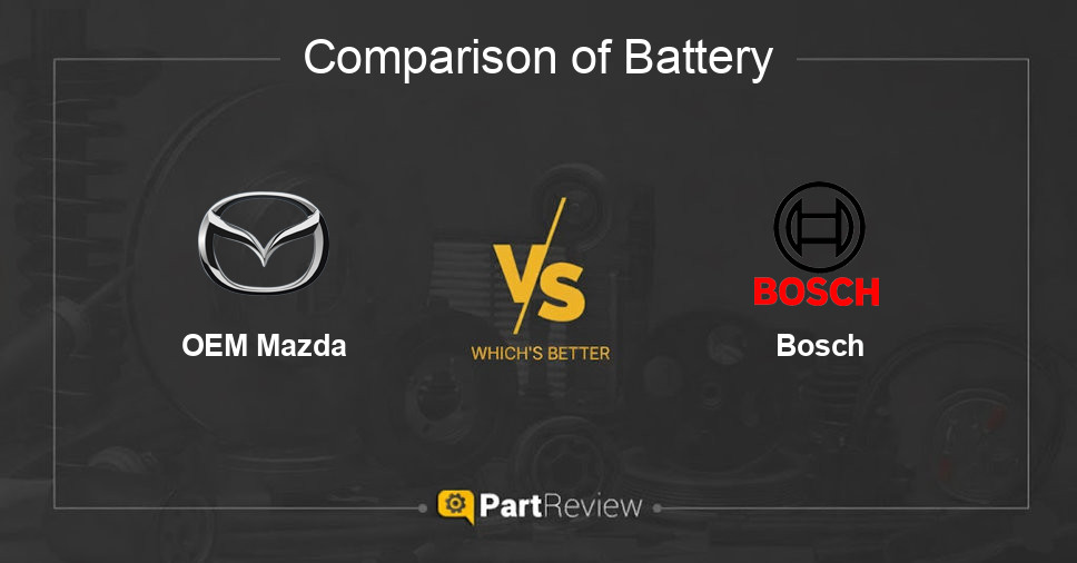 Comparison of battery OEM Mazda and Bosch