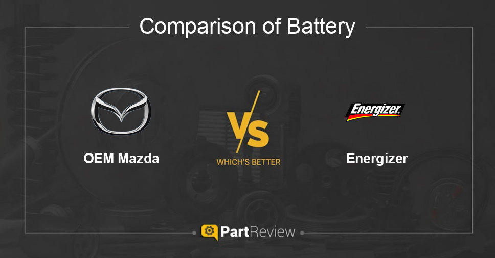 Comparison of battery OEM Mazda and Energizer