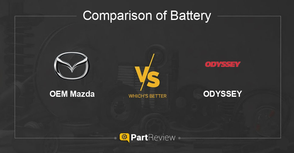 Comparison of battery OEM Mazda and ODYSSEY